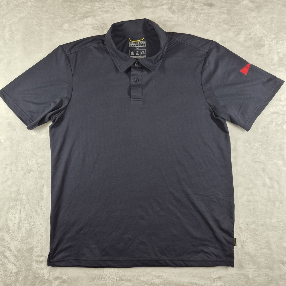 Florence Marine X Polo Shirt Men's Medium Navy Blue Performance Active Casual